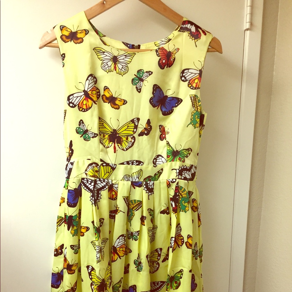 Summer dress with butterfly print